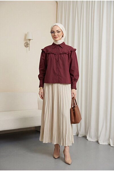 Modamorfo Elastic Waist Skirt - Beige