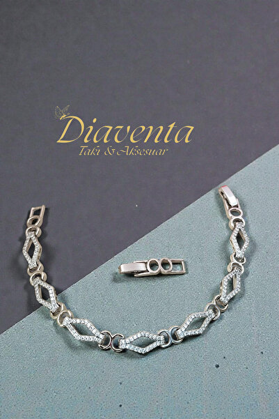 DİAVENTA TAKI VE AKSESUAR سوار شوبينغ موديل باكلفا فضي اللون سوار شوبينغ لا ي...
