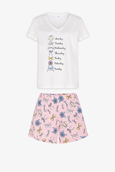 Penti Pembe Bow Of The Day Şortlu Pijama Takımı