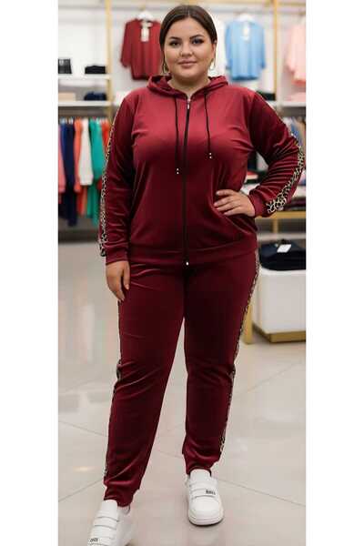 ihaoo Women's Velvet Leopard tracksuit