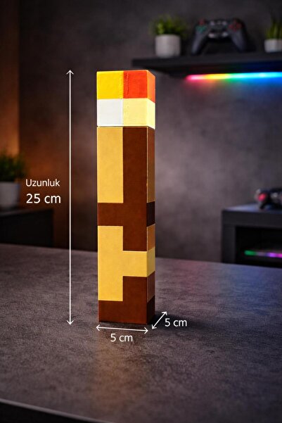 GAME SHOT Minecraft Meşale- Torch - Pilli mumlu