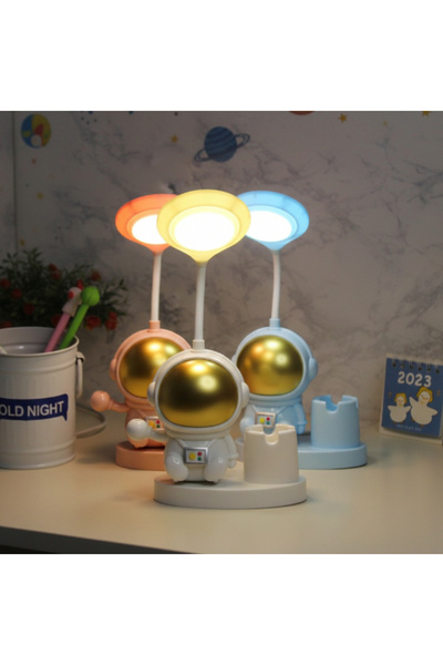 AYACO Astronaut Desk Lamp Pen Holder Led Lighted Desktop Organizer Decorative...