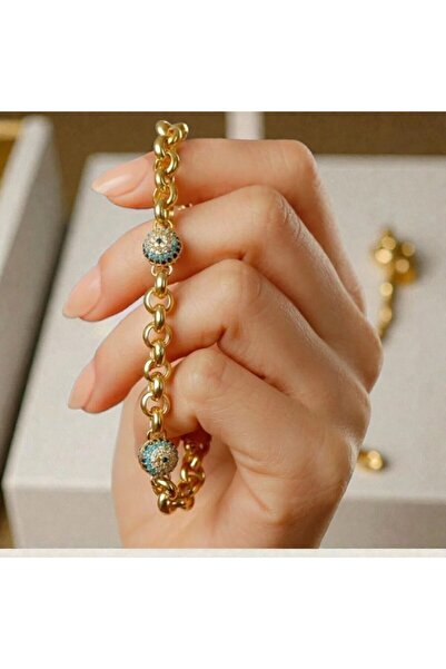 CASELN Xuping Steel Evil Eye Beaded Ball Bracelet