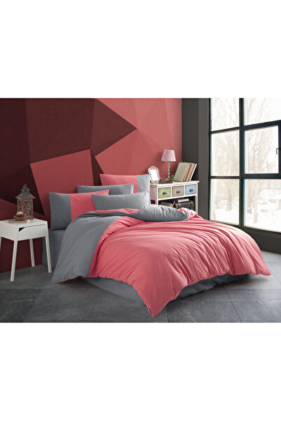 FIONNA.RO 100% Cotton Poplin Duvet Cover Set HOBBY - Diamond Corai