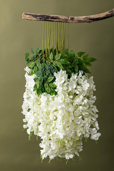 Güleç Yapay Çiçek Yapay Büyük Akasya Demeti 12li Beyaz