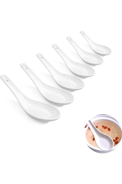 KASTWAVE 6-Piece Porcelain Soup Spoon Set