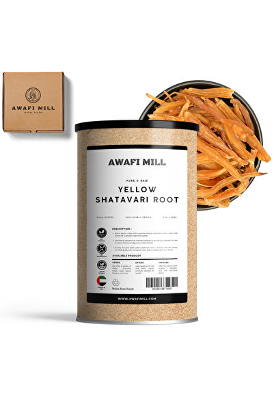 AWAFI MILL جذر شاتافاري الأصفر | قطع شاتافاري مجففة | رائحة ترابية نظيفة
