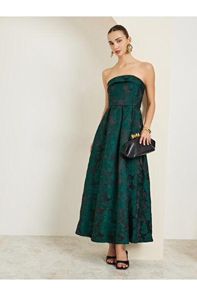 Styli Green Sleeveless A-Line Maxi Dress