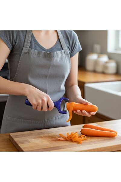 BY NEVSER مقشرة الفواكه والخضروات الصغيرة من الفولاذ السولينج – جهاز تقشير حا...