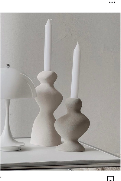 Şirin hobi atölyesi seramik şamdan takım