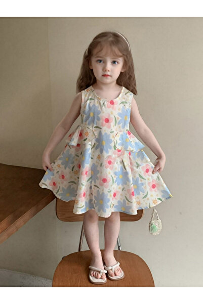 Take Two By Styli Girls Floral Print Sleeveless Dress