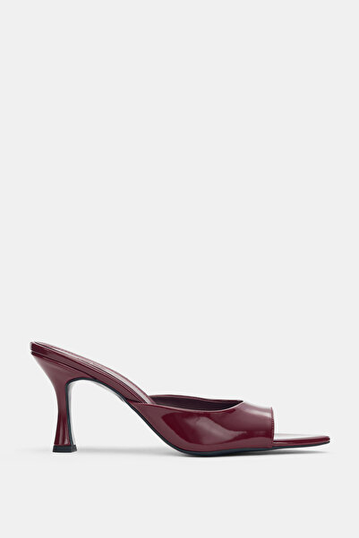 selin shoes Veldore Pointed Toe Women's Heeled Shoes - Bordo Rugan