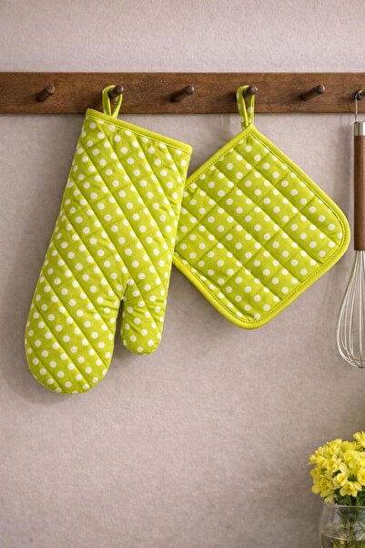 EvimSoft Yanmaz ve Isıya Dayanıklı Fırın Eldiveni ve Tutacak (1 adet eldiven ...