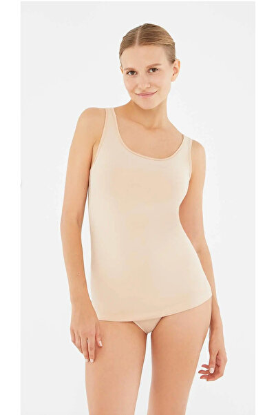 Dagi Tricou pentru femei, culoare nude, mărime mare, 95% bumbac, 5% elastan, ...