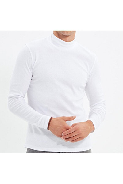 KAİZEN Men's long-sleeved white shirt