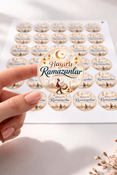 deer art Ramazan Temalı 10 Adet Sticker Seti – Parlak Kuşe Yapışkanlı Etiket R-2