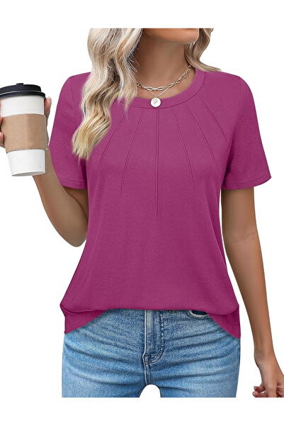 Bodhi Women's summer T-shirt, short sleeve, red L