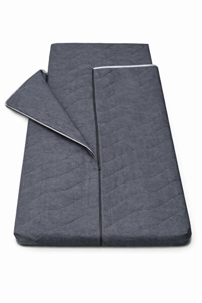 Zishome Gri Taşınabilir Kendinden Fermuarlı Tulumlu Katlanır Kamp Yatağı Anne...