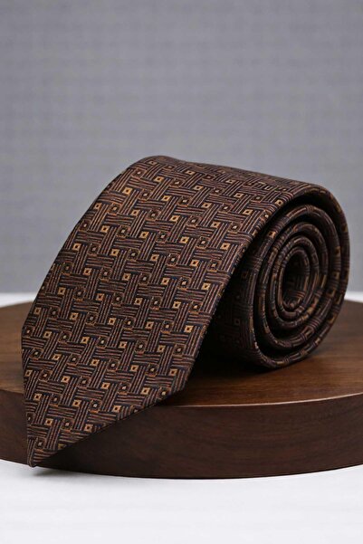 Kravatkolik Navy Blue - Yellow Square Tie