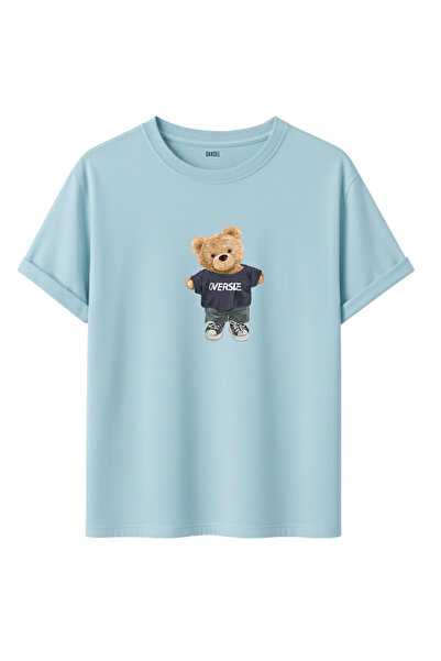 DK DAKSEL Tricou oversize unisex cu figurină urs - Tricou în stil streetwear,...