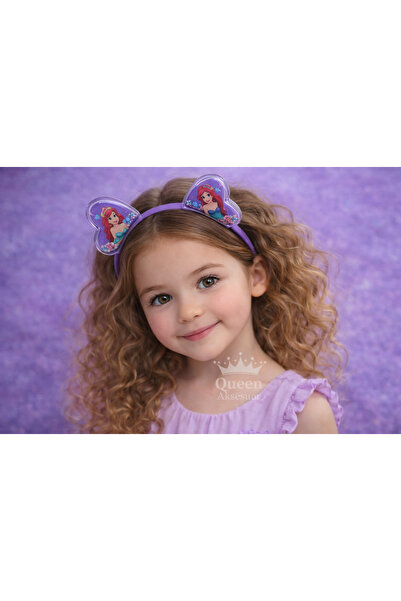 QUEEN AKSESUAR Принцеса Ариел русалка лилава лилава сърце корона с движещи се...