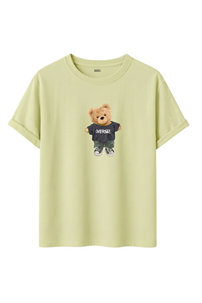 DK DAKSEL Tricou oversize unisex cu figurină urs - Tricou în stil streetwear,...