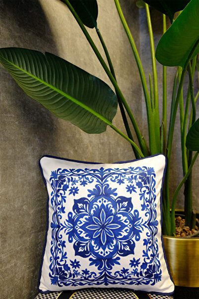 DEKOMOD 1 قطعة غطاء وسادة مزخرف رقمي مطبوع مزخرف بنمط ملون على الوجهين مقاس 4...