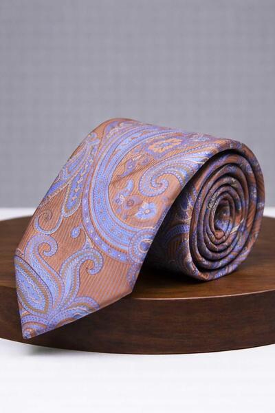 Kravatkolik Milky Coffee - Blue Shawl Tie