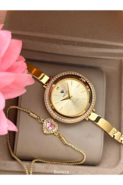 Fiesta Clasp Cord, Rotating Case, 5 Atm, Yellow Steel Cord Women's Wristwatch...