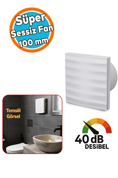 NZB 12 W Kapaklı Düz Banyo WC Aspiratör Fanı Süper Sessiz 100 mm Duvar Tipi T...