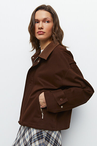 urban focus Fermuarlı Kısa Trençkot