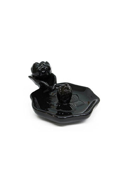 Epilons Arzător de tămâie din ceramică Lotus Black cu reflux