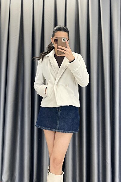 Tmptekstil جاكيت بياقة مزدوجة الأزرار - بيج BEJ