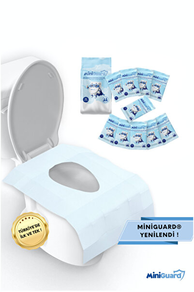 MiniGuard Su Geçirme Klozet Örtüsü - Tek Kullanımlık, Özel Sistemli, Kaymaz -...