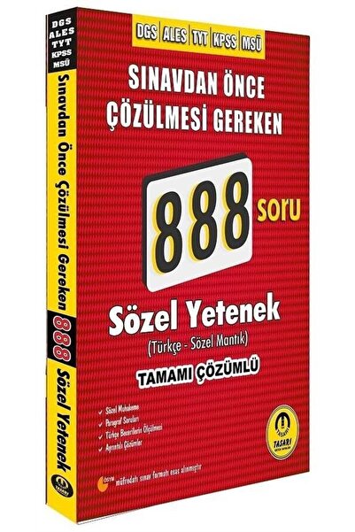 Genel Markalar DGS ALES TYT KPSS MSÜ Sözel Yetenek 888 Soru Bankası Tamamı Çö...
