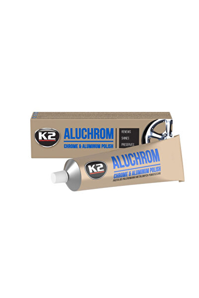 K2 Aluchrom Chrome & Aluminum Polish Paste 120g – Metal Surface Restorer & Sh...