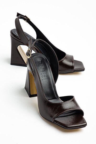 Hayalimdeki Ayakkabı Γυναικεία παπούτσια με τακούνι Benito σε έντονο καφέ γυα...