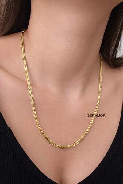 SERAMOR 14K altın renk kuyumcu işçiliği ithal XUPING balıksırtı kolye