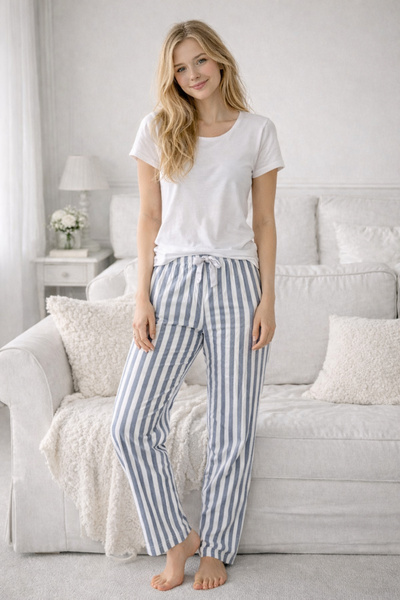 Remsa Mayo Women's Viscose Fabric Combed Cotton Single Pajama Bottom 07 Anthr...