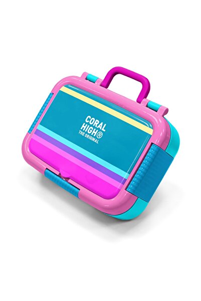 Coral High Kids Pink Pastel Colored Patterned Stainless Steel Lunch Box 39267