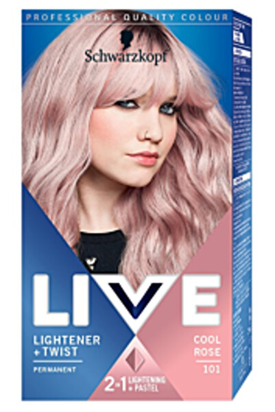 Schwarzkopf Vopsea de păr decolorantă permanentă Live cu nuanță 101 Blond Roz...