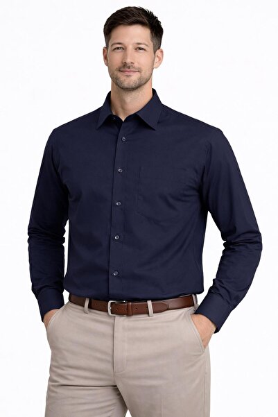 FABİO CASSANİ Long Sleeve Classic Men's Dacron Shirt 7550