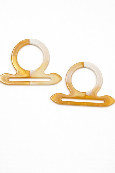 Oxford İplik Akrilik Çanta Sapı Kulplu Krem Ebruli