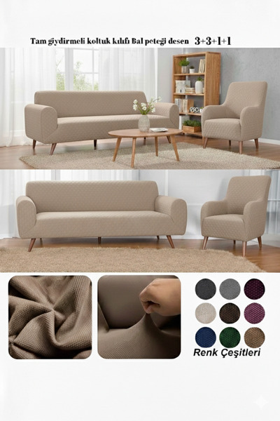 Hazineci Bey Mikropetek Sofa Cover, Set, 3 3 1 1, Sofa, Sofa Bed, Sofa Cover,...