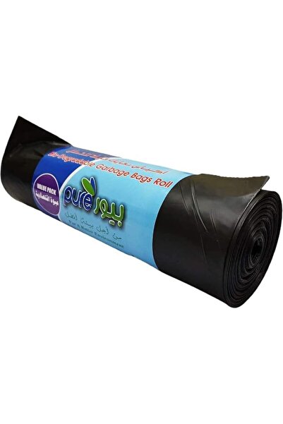 Pure أكياس قمامة سوداء، 80 سم × 110 سم - كبيرة، 20 ميكرون، 300 كيس/كيس، مصنوع...