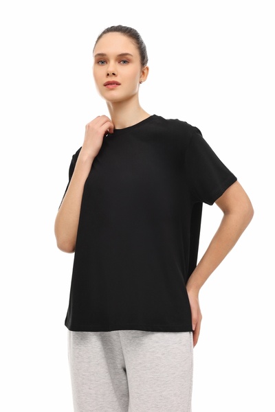 Kinetix WB 11BANKO SN226 6FX Siyah Kadın Kısa Kol T-Shirt