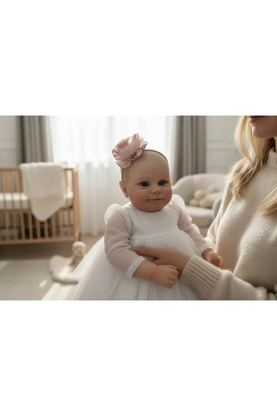 Butik Bebek sac bandı,Yenidoğan tokası,Kiz bebek toka,Doğum fotografi,Organze...