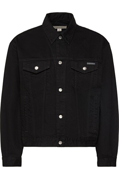 Calvin Klein 90S Ck Classic Black Cotton Trucker Jacket