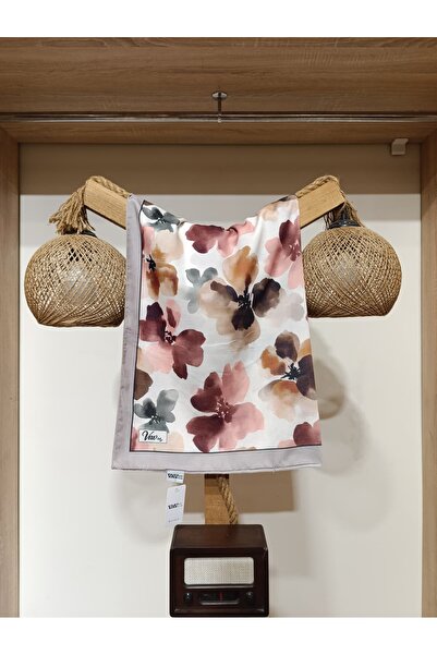 Hira İpek Scarf Soft Çiçek Desenli Pamuksu Şal