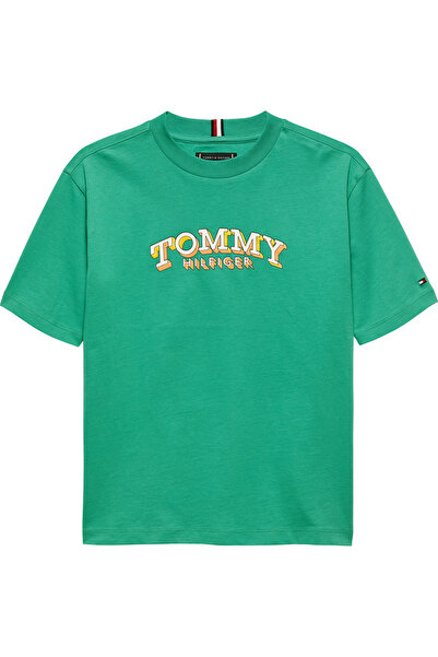 Tommy Hilfiger 3D Graphic Yeşil Erkek Çocuk T-Shirt